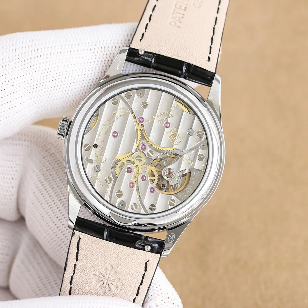 Patek Philippe Men Calatrava 37mm Watch in 18K White Gold Dial (5)