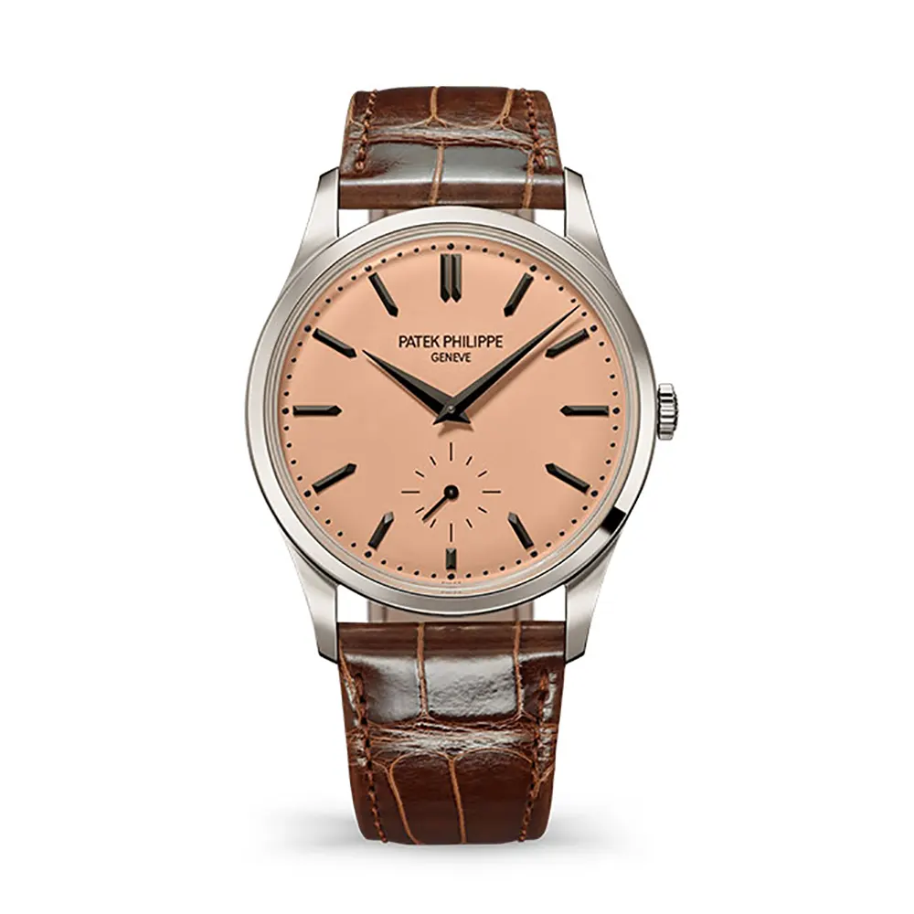 Patek Philippe Men Calatrava Platinum in Rose-gilt Opaline
