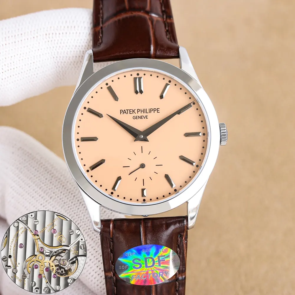 Patek Philippe Men Calatrava Platinum in Rose-gilt Opaline (2)