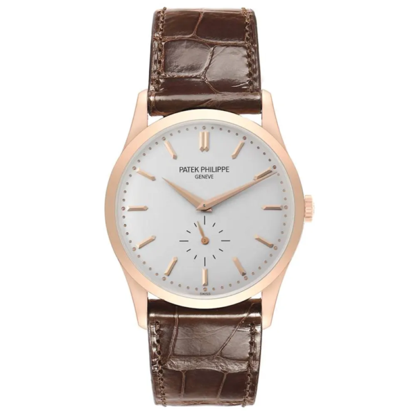 Patek Philippe Men Calatrava Rose Gold Silver Dial (1)