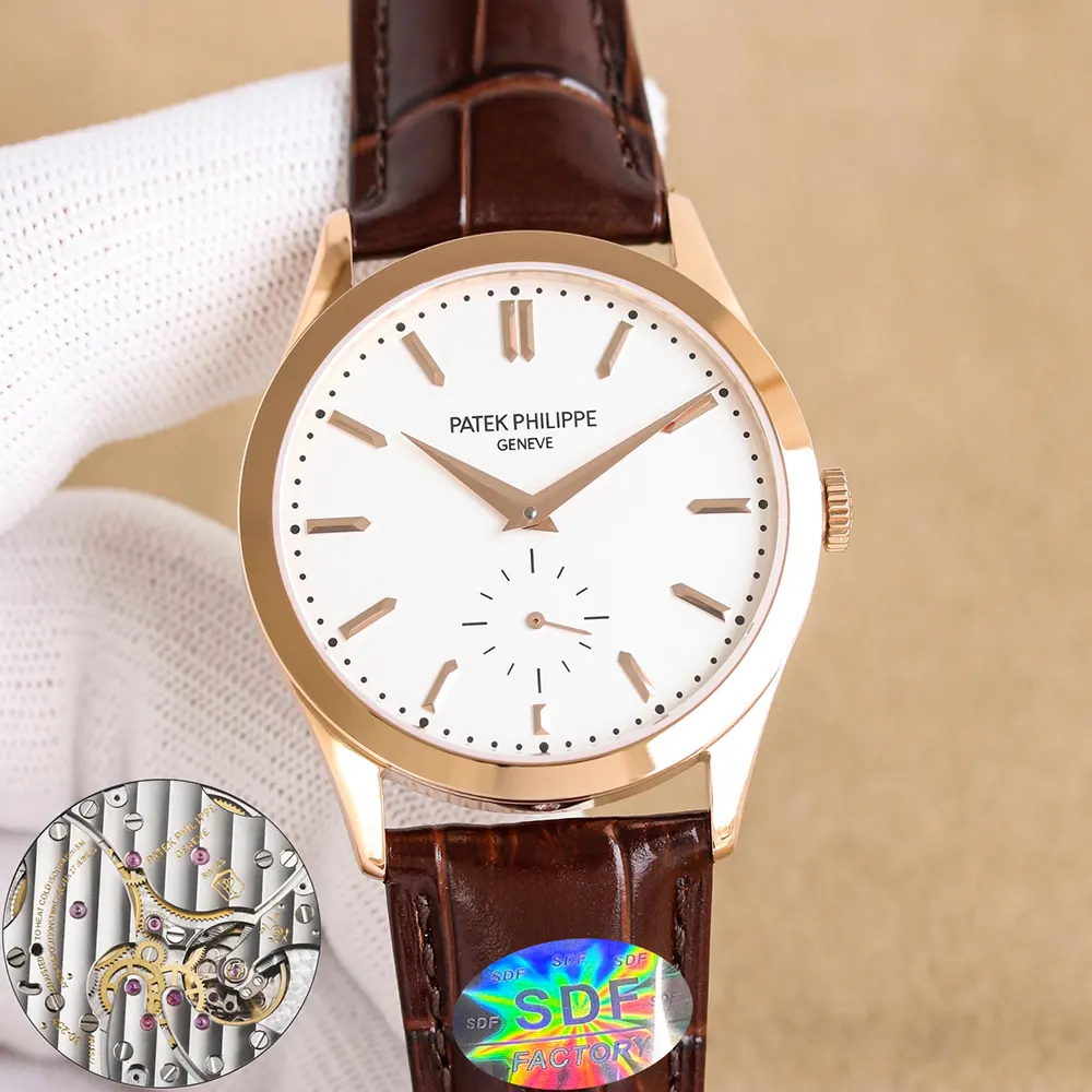 Patek Philippe Men Calatrava Rose Gold Silver Dial (2)