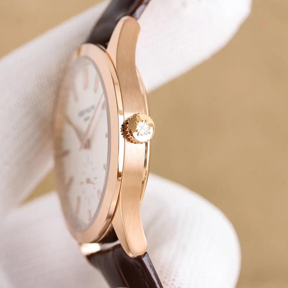 Patek Philippe Men Calatrava Rose Gold Silver Dial (6)