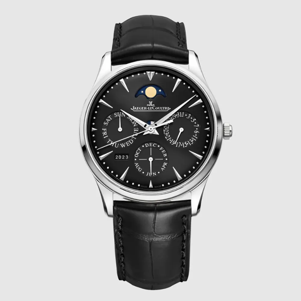 Jaeger-LeCoultre Men Master Ultra Thin Perpetual Calendar in Black