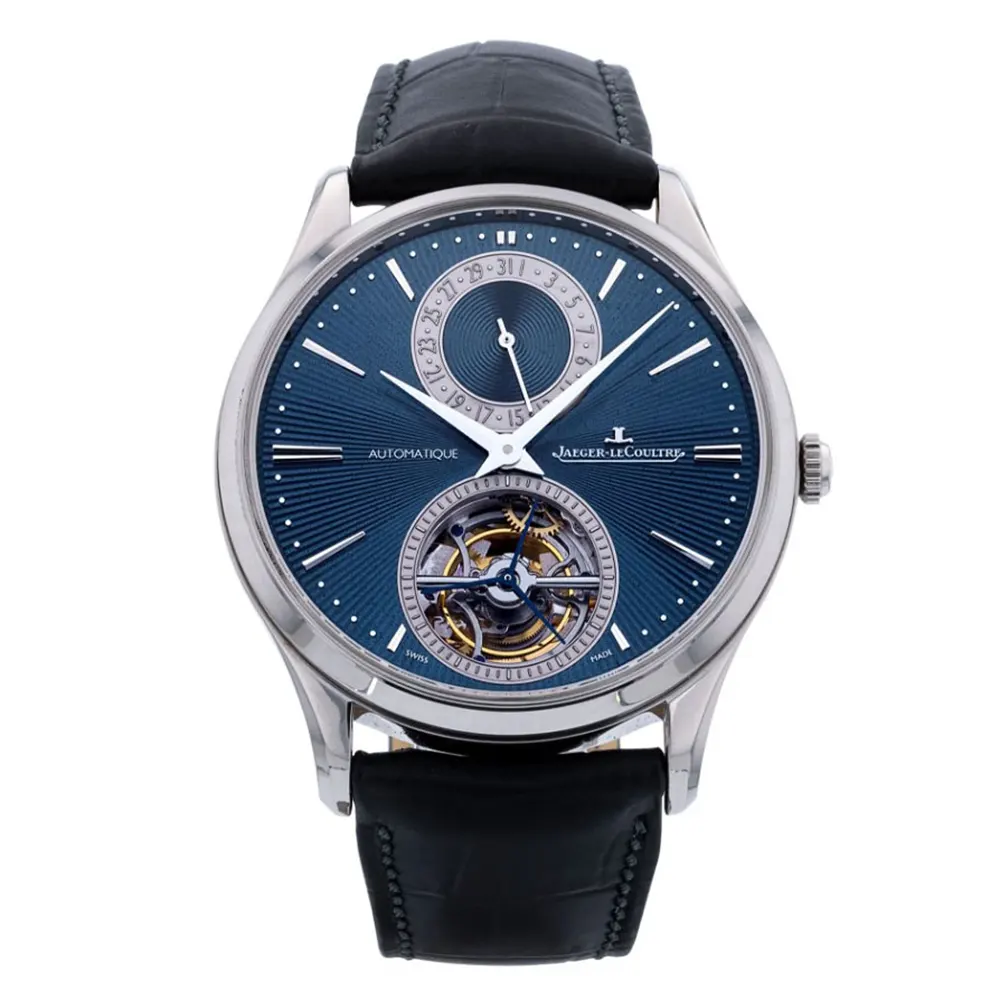 Jaeger-LeCoultre Men Master Ultra Thin Tourbillon in Blue
