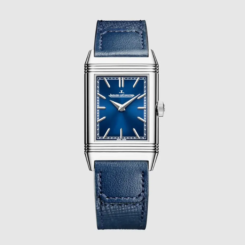 Jaeger-LeCoultre Men Reverso Tribute Monoface in Blue