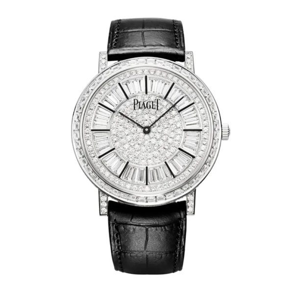 Piaget Men Traditional Watch Pave Set Diamond 41mm White Gold (1)