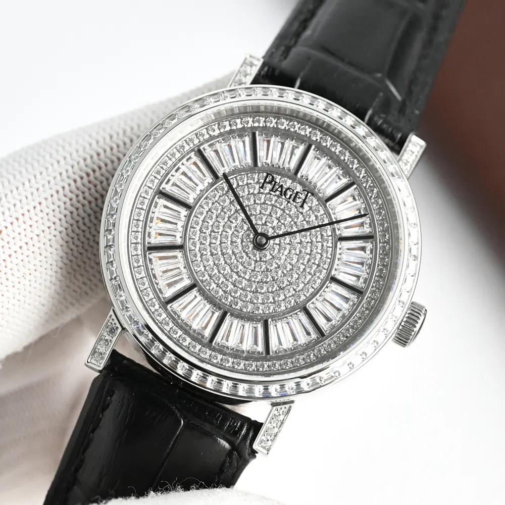 Piaget Men Traditional Watch Pave Set Diamond 41mm White Gold (3)