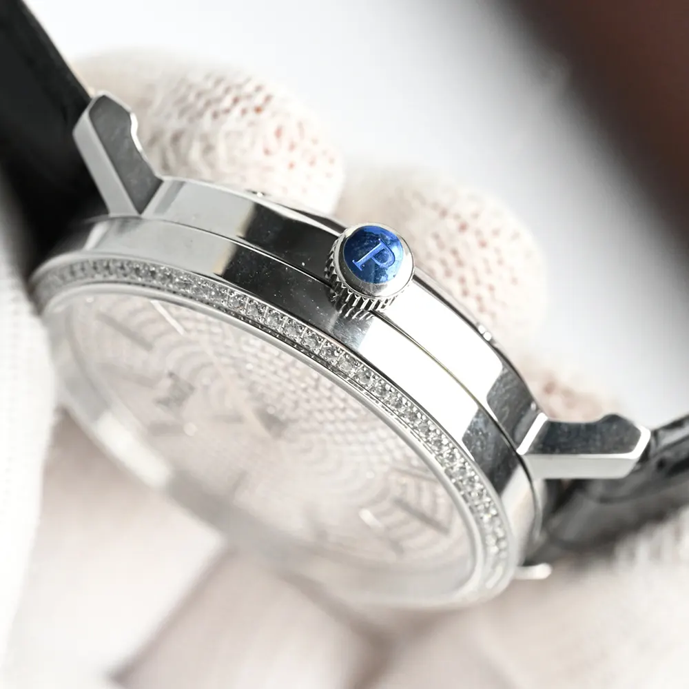 Piaget Men Traditional Watch Pave Set Diamond 41mm White Gold (5)