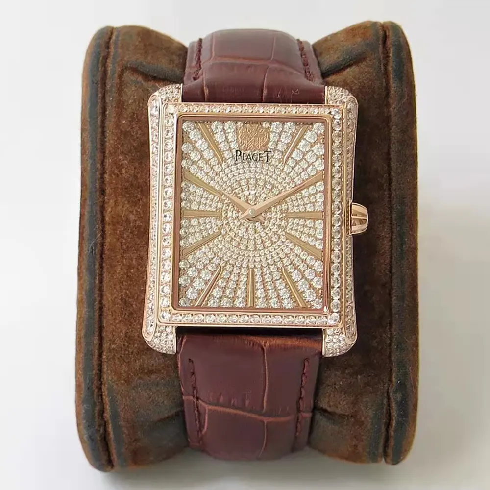 Piaget Women Black Tie Emperador 36mm Pink Gold with Diamonds (2)