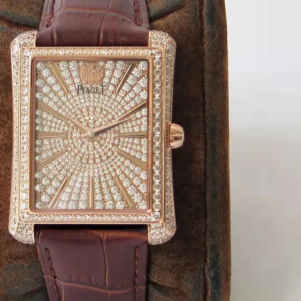 Piaget Women Black Tie Emperador 36mm Pink Gold with Diamonds (3)