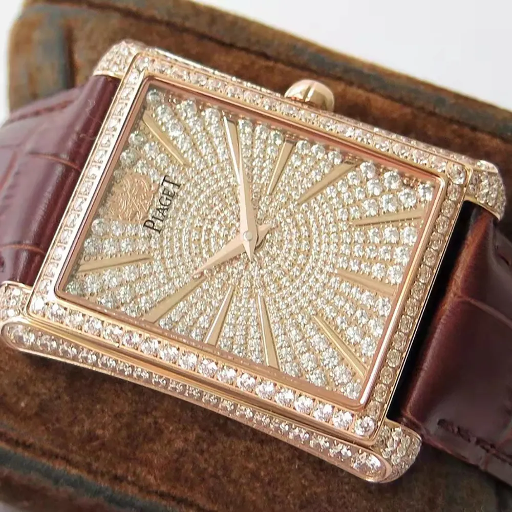 Piaget Women Black Tie Emperador 36mm Pink Gold with Diamonds (5)