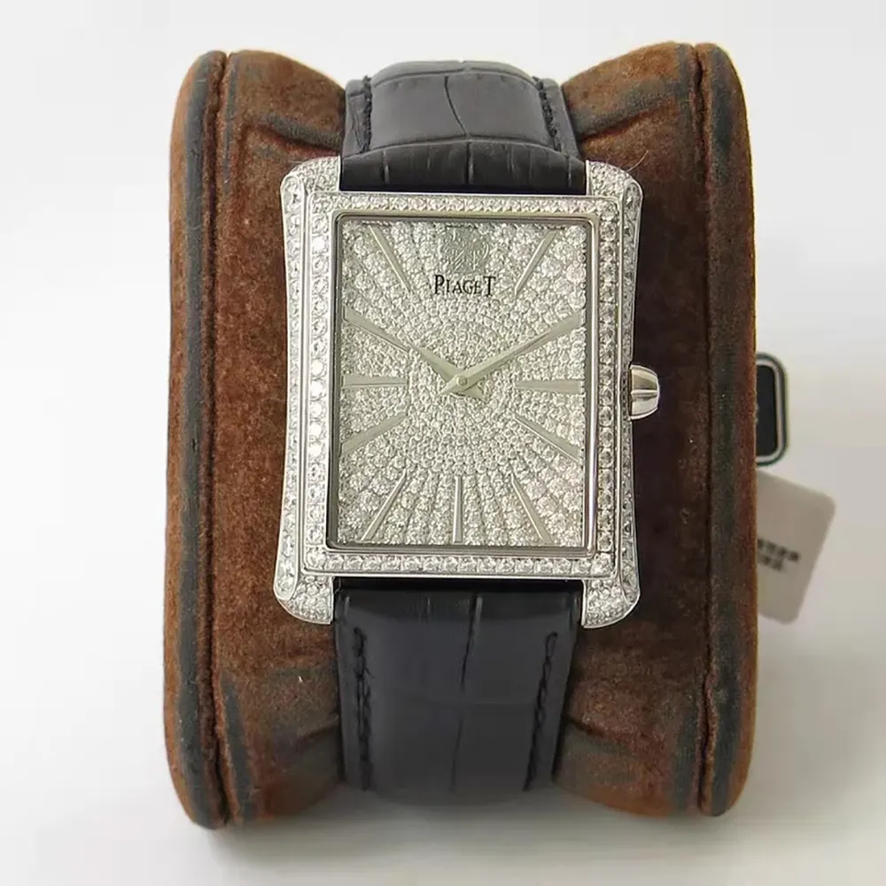 Piaget Women Black Tie Emperador 36mm White Gold with Diamonds GOA33075 (2)