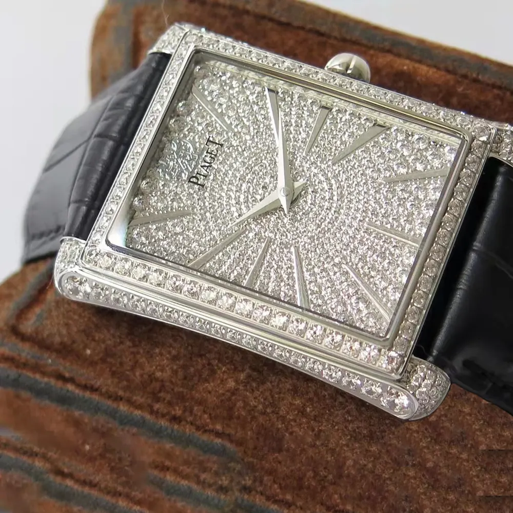 Piaget Women Black Tie Emperador 36mm White Gold with Diamonds GOA33075 (6)