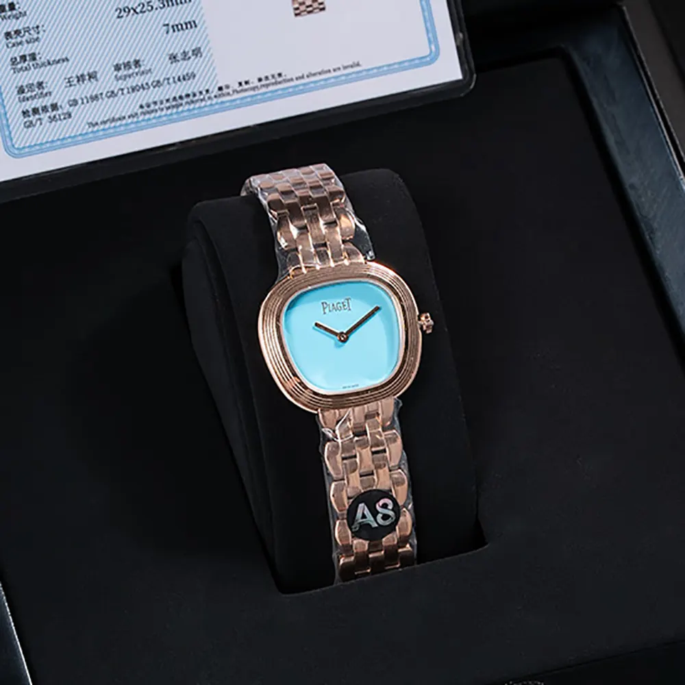 Piaget Women Sixtie 29mm in Rose Gold and Blue (2)