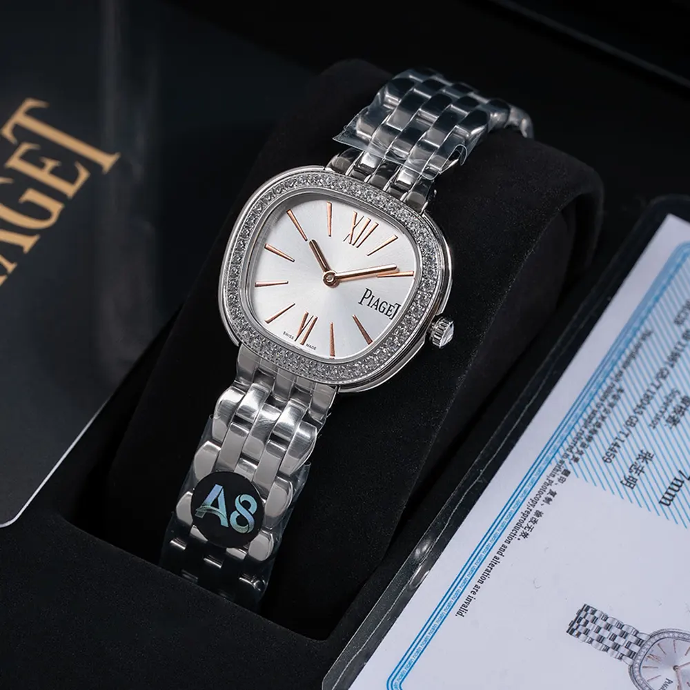 Piaget Women Sixtie 29mm in Sliver and Diamonds (3)