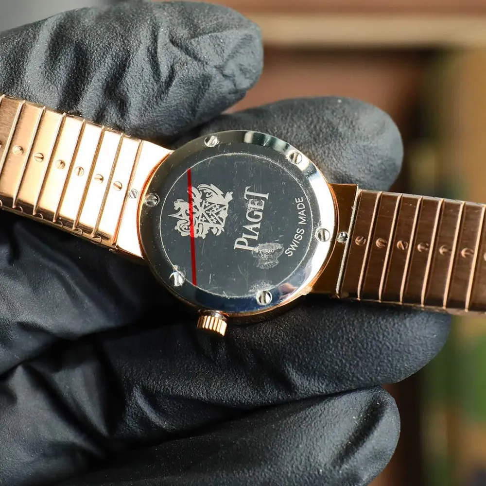 Piaget Women Traditional Watch Pave Set Diamond 19mm Rose Gold (8)