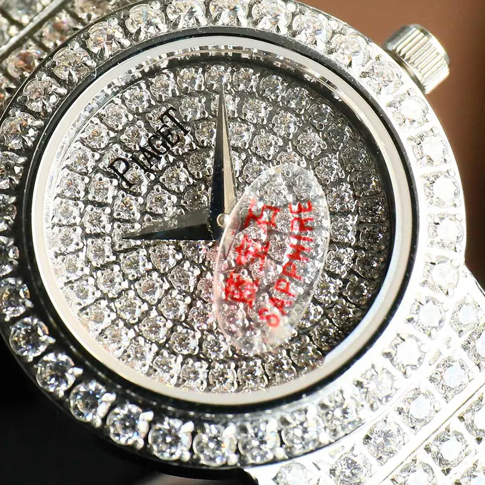 Piaget Women Traditional Watch Pave Set Diamond 26mm White Gold (10)