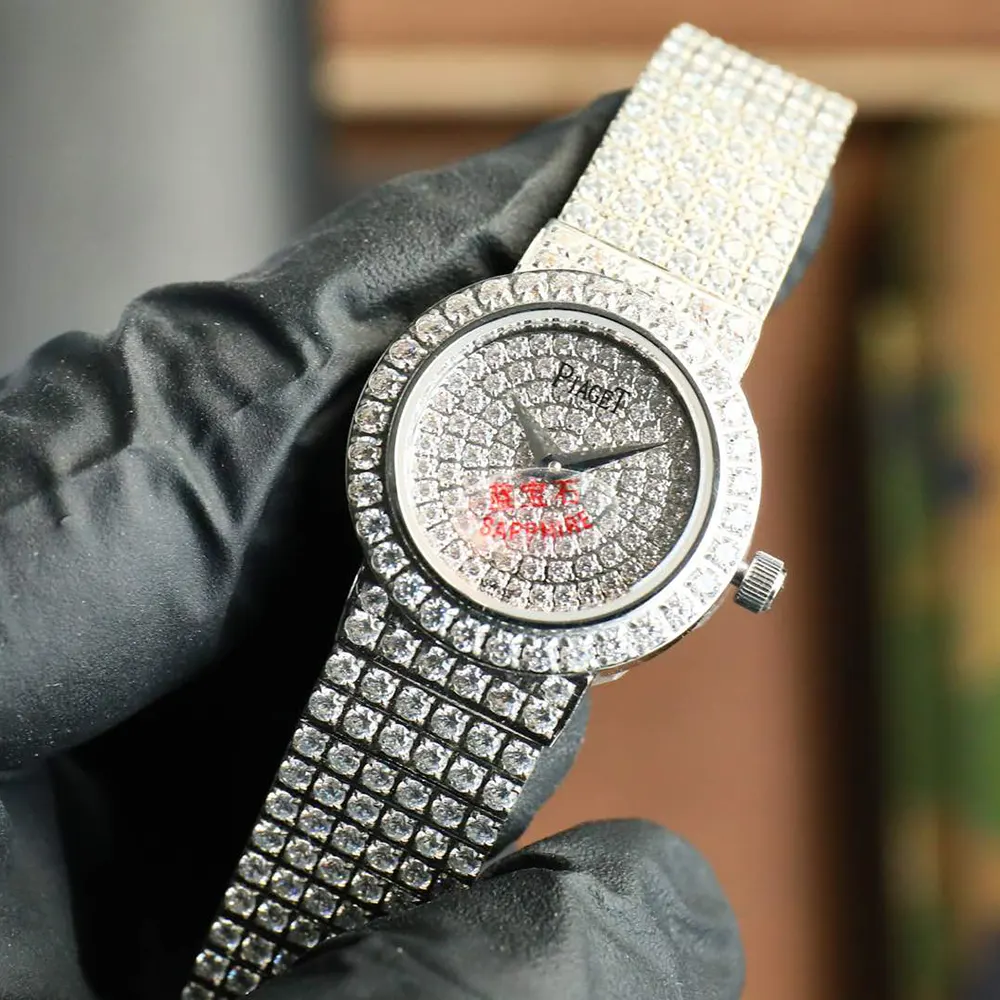 Piaget Women Traditional Watch Pave Set Diamond 26mm White Gold (4)