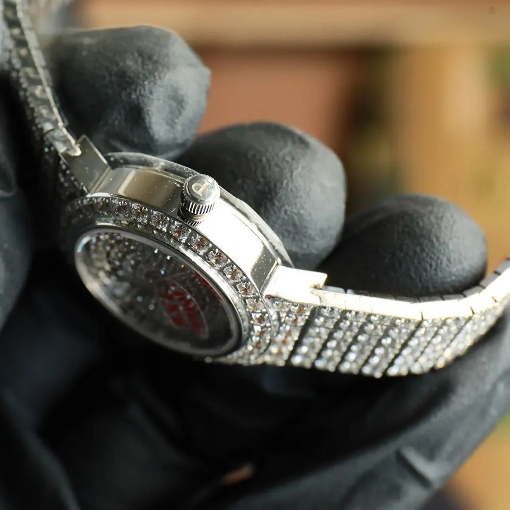 Piaget Women Traditional Watch Pave Set Diamond 26mm White Gold (6)