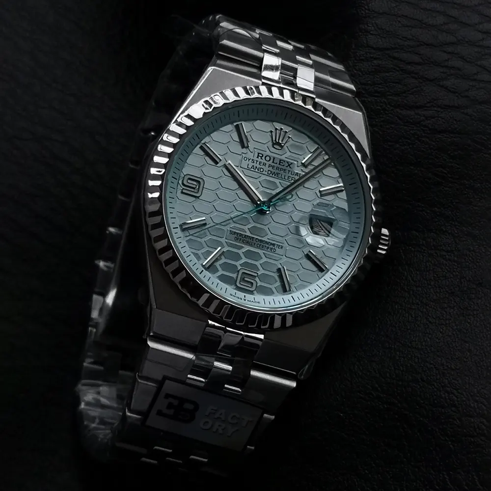 Rolex Men Land-Dweller 40mm Watch in Blue (4)