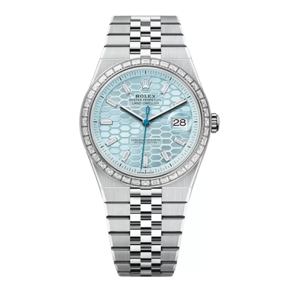 Rolex Men Land-Dweller 40mm in Blue and Diamonds (1)