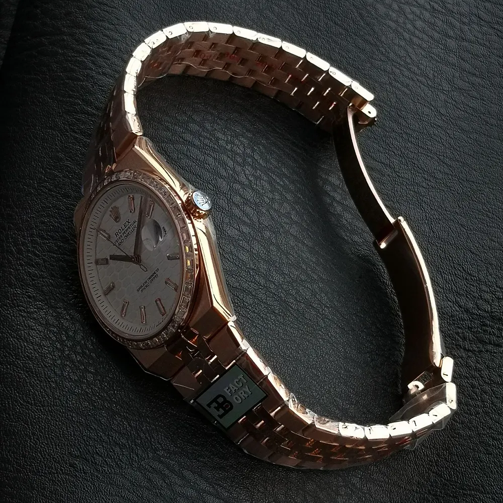 Rolex Men Land-Dweller 40mm in White and Diamonds (8)