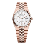 Rolex Men Land-Dweller 40mm in White and Rose Gold
