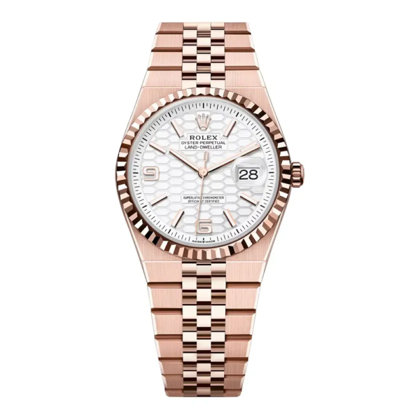 Rolex Men Land-Dweller 40mm in White and Rose Gold (1)