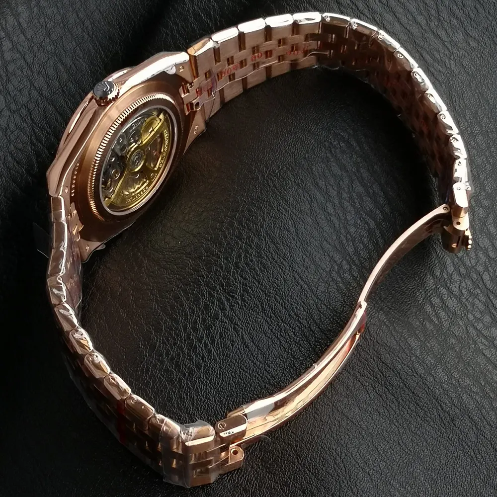 Rolex Men Land-Dweller 40mm in White and Rose Gold (10)