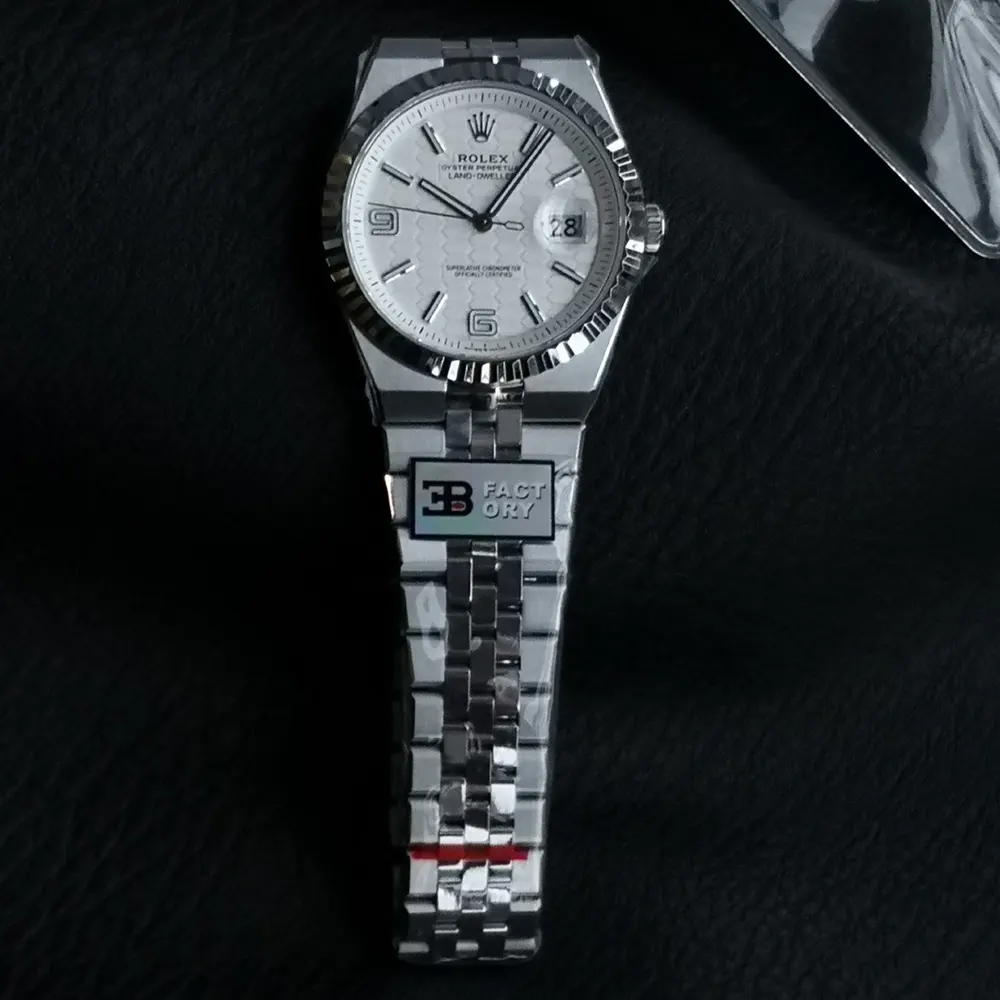 Rolex Men Land-Dweller 40mm in White and White Gold (2)