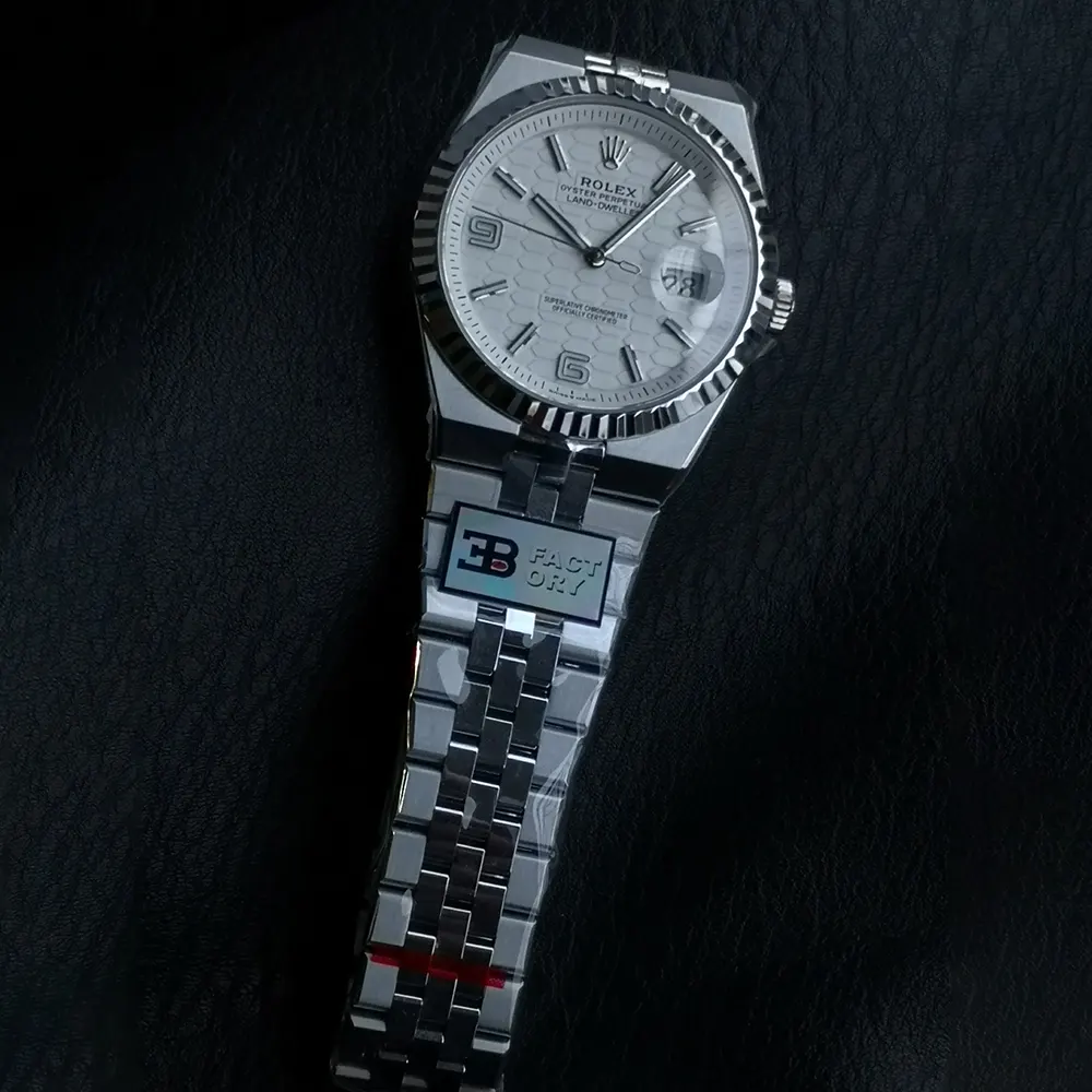 Rolex Men Land-Dweller 40mm in White and White Gold (3)