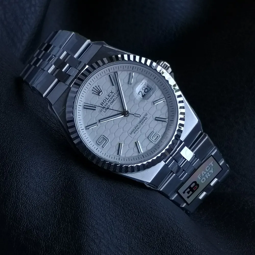 Rolex Men Land-Dweller 40mm in White and White Gold (5)