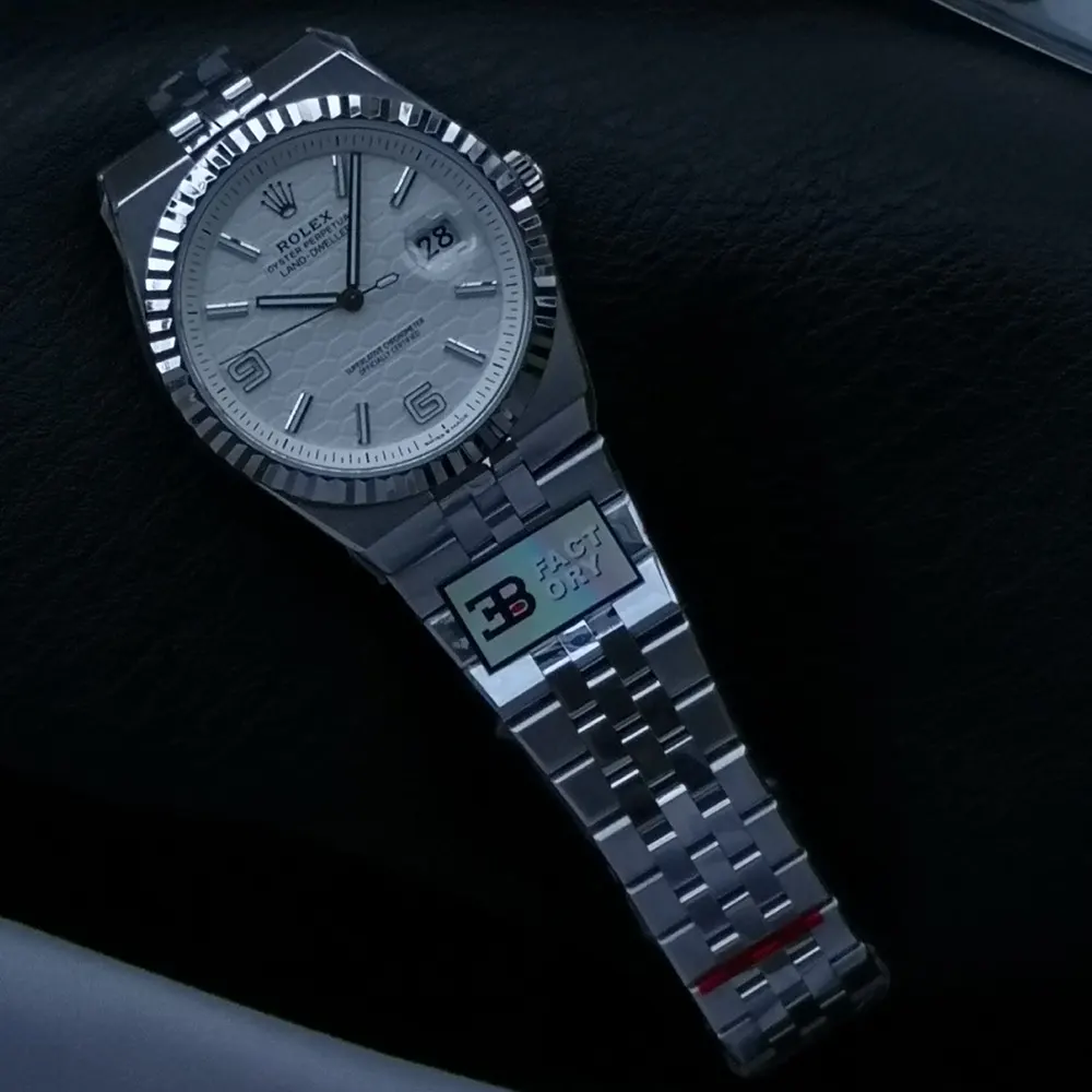 Rolex Men Land-Dweller 40mm in White and White Gold (6)
