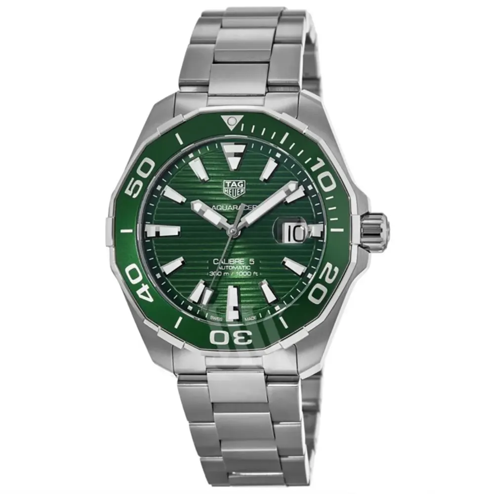 TAG Heuer Men Aquaracer 300M 43mm in Green and Stainless Steel