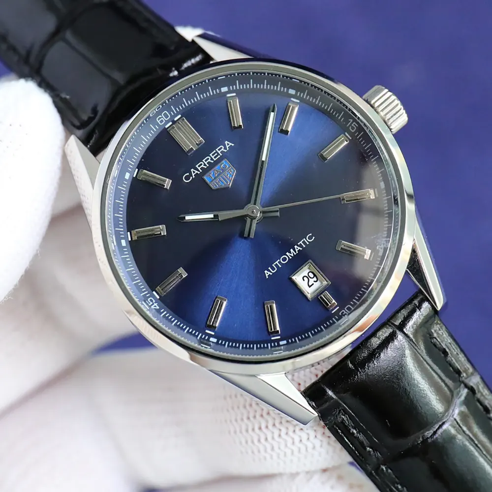 TAG Heuer Men Carrera Calibre 5 39mm in Blue (2)