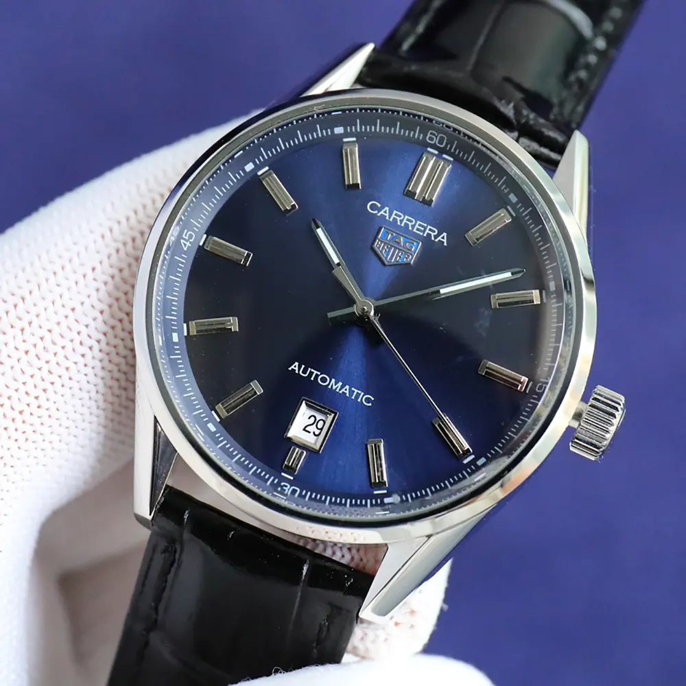 TAG Heuer Men Carrera Calibre 5 39mm in Blue (3)