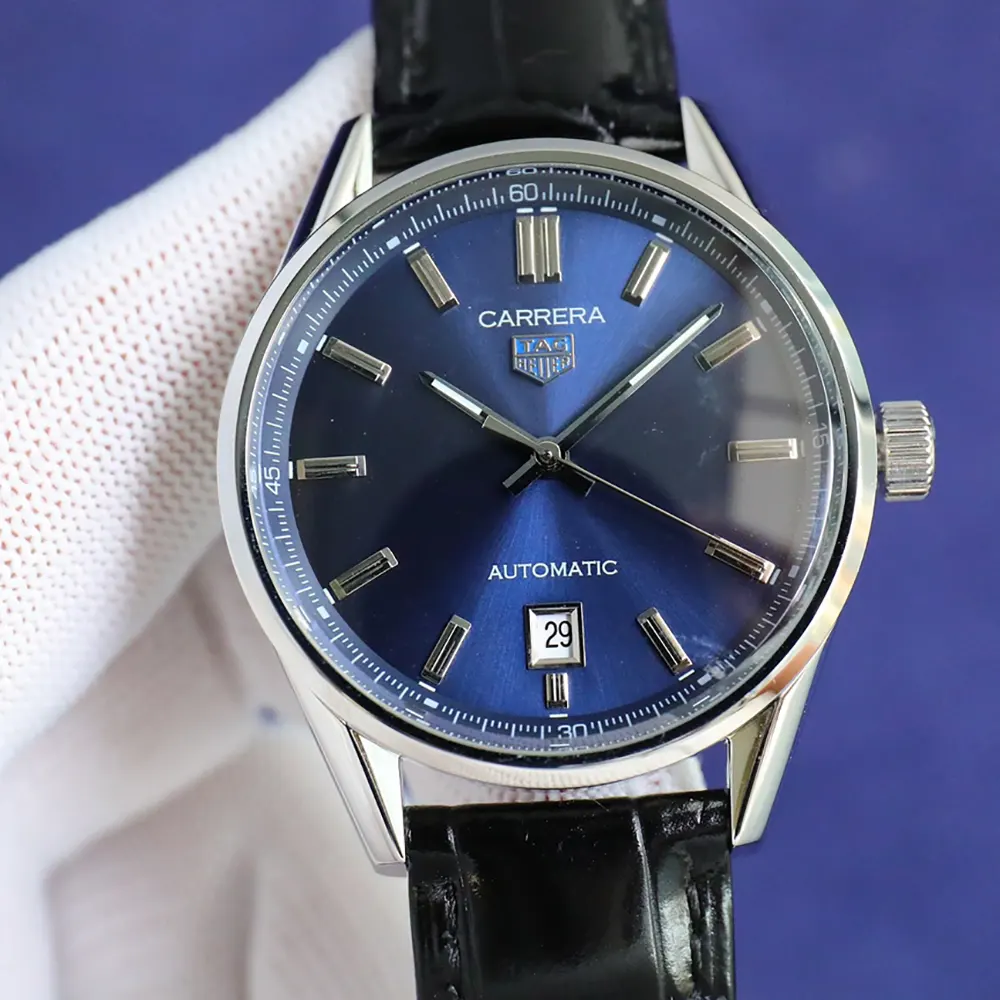 TAG Heuer Men Carrera Calibre 5 39mm in Blue (4)