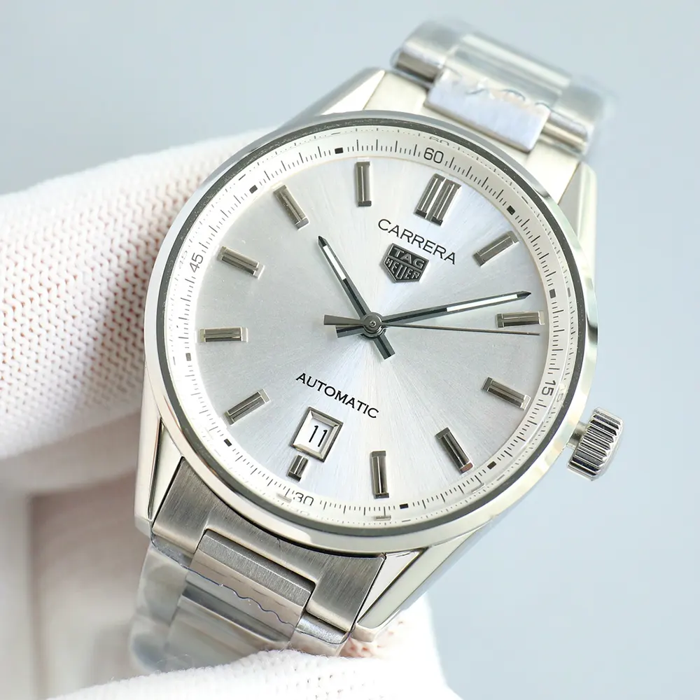 TAG Heuer Men Carrera Date 39mm in Sliver (4)