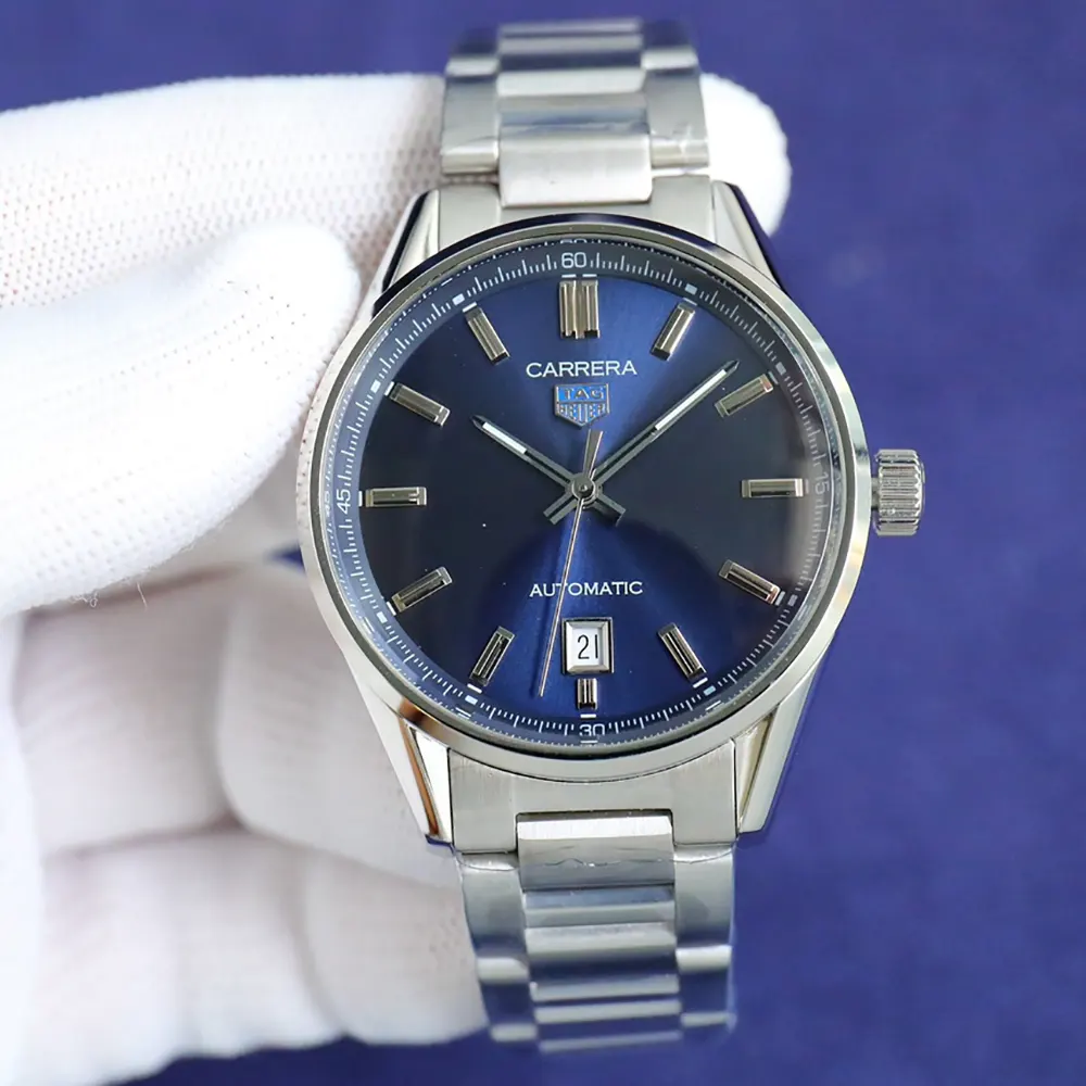 TAG Heuer Men Carrera Date Automatic 36mm in Blue (2)
