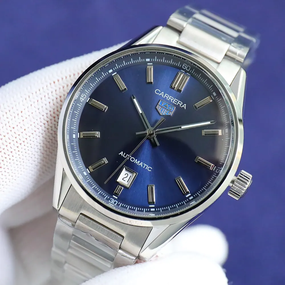TAG Heuer Men Carrera Date Automatic 36mm in Blue (3)