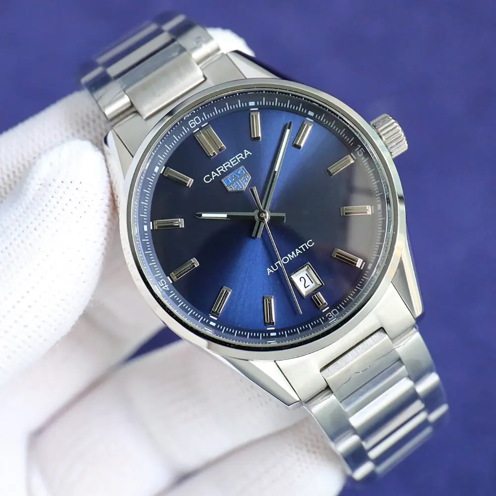 TAG Heuer Men Carrera Date Automatic 36mm in Blue (4)