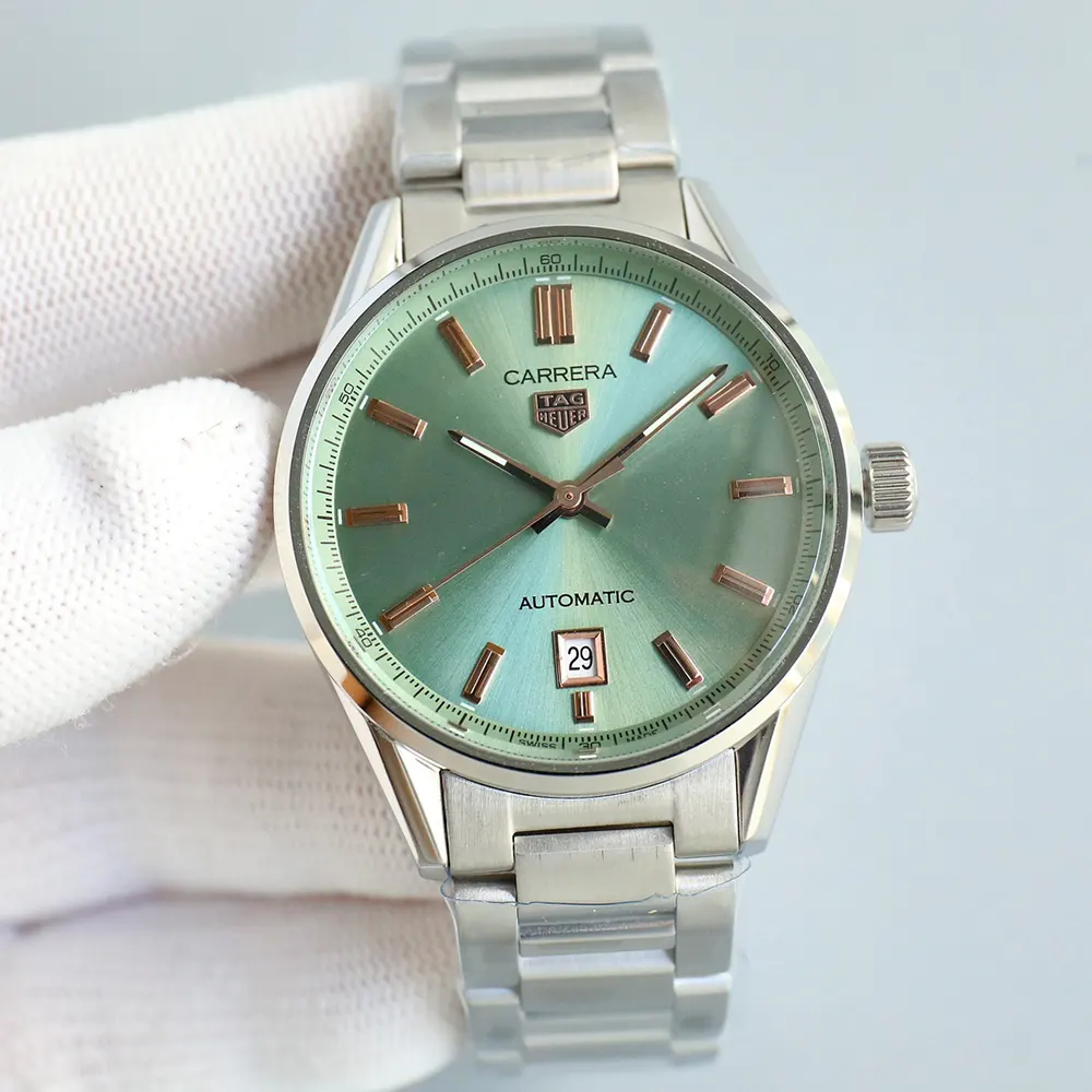 TAG Heuer Men Carrera Date Automatic 36mm in Green (2)