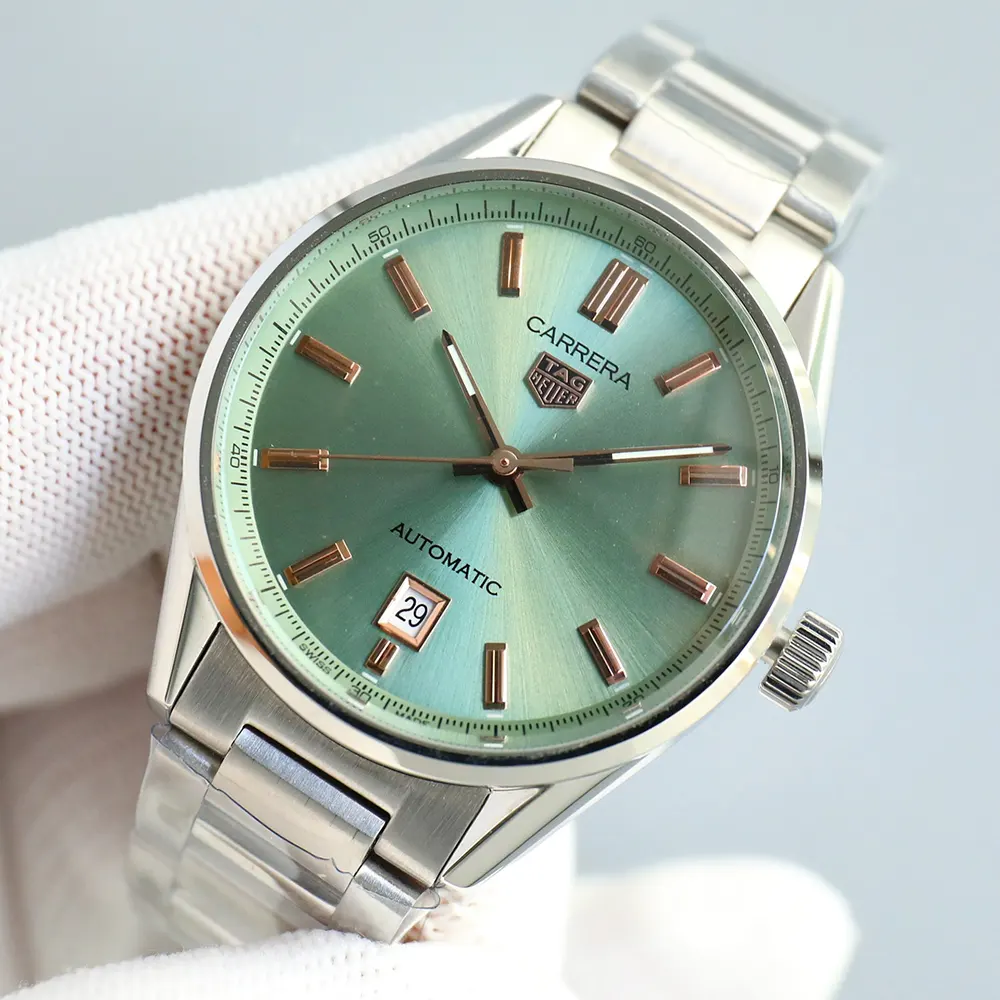 TAG Heuer Men Carrera Date Automatic 36mm in Green (4)