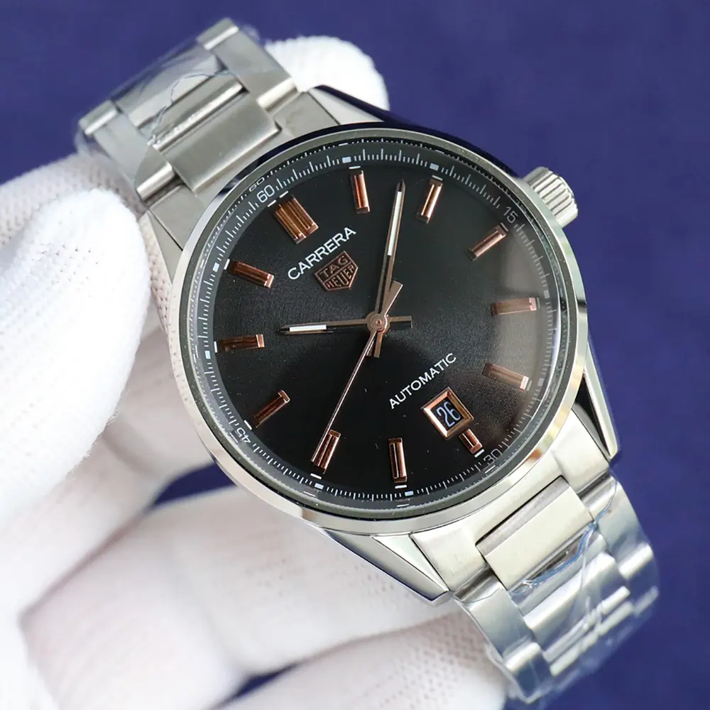 TAG Heuer Men Carrera Date Automatic 39mm in Black and Steel (3)
