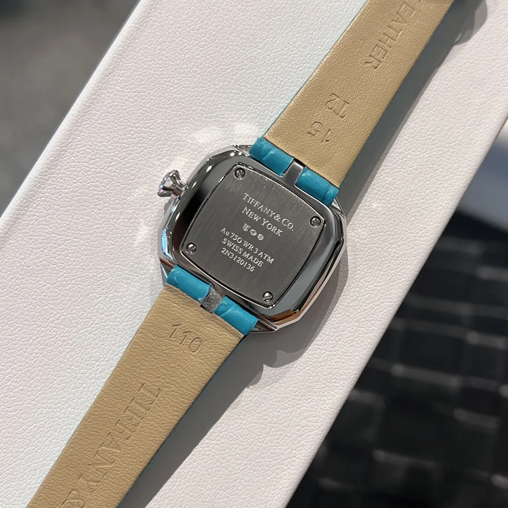 Tiffany Women Eternity 28 mm Cushion-shaped Watch in White Gold with Diamonds (8)