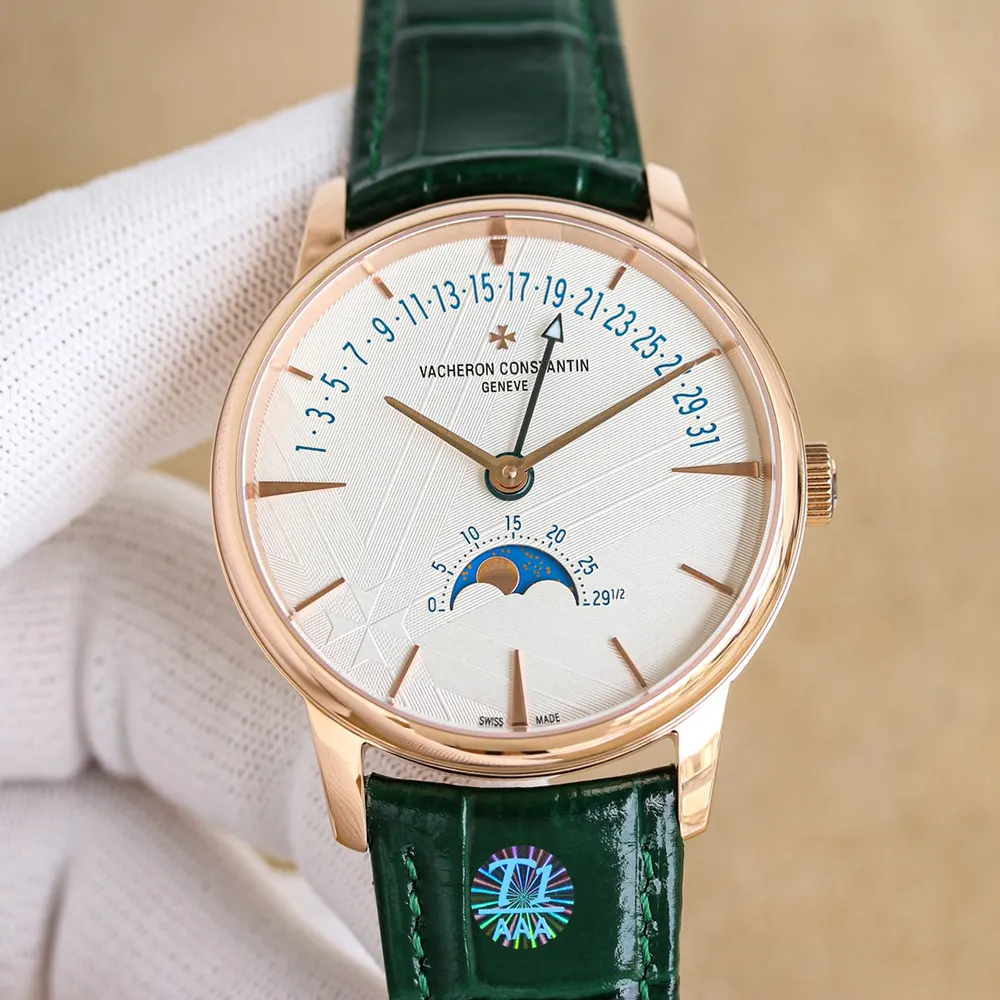Vacheron Constantin Men Patrimony Moon Phase Retrograde Date 42.5 mm Pink Gold (3)