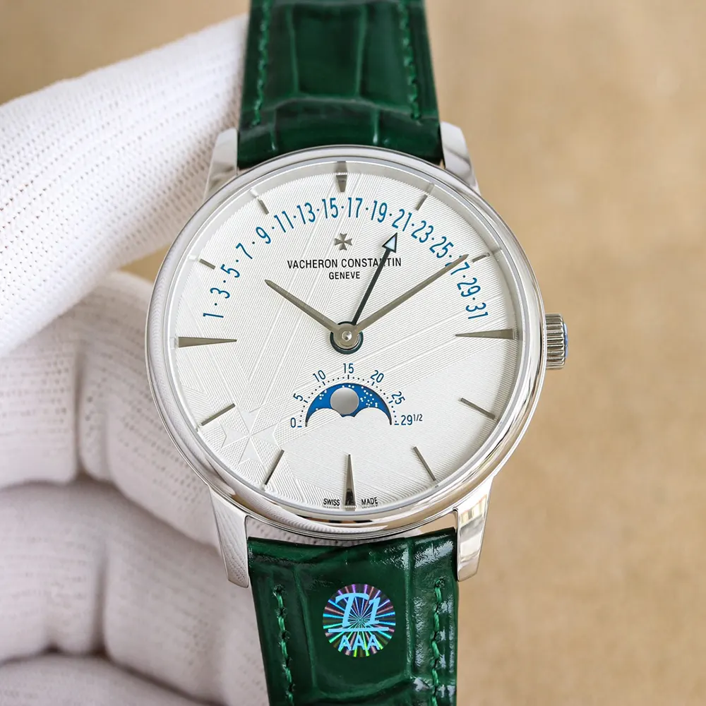 Vacheron Constantin Men Patrimony Moon Phase Retrograde Date 42.5 mm White Gold (2)