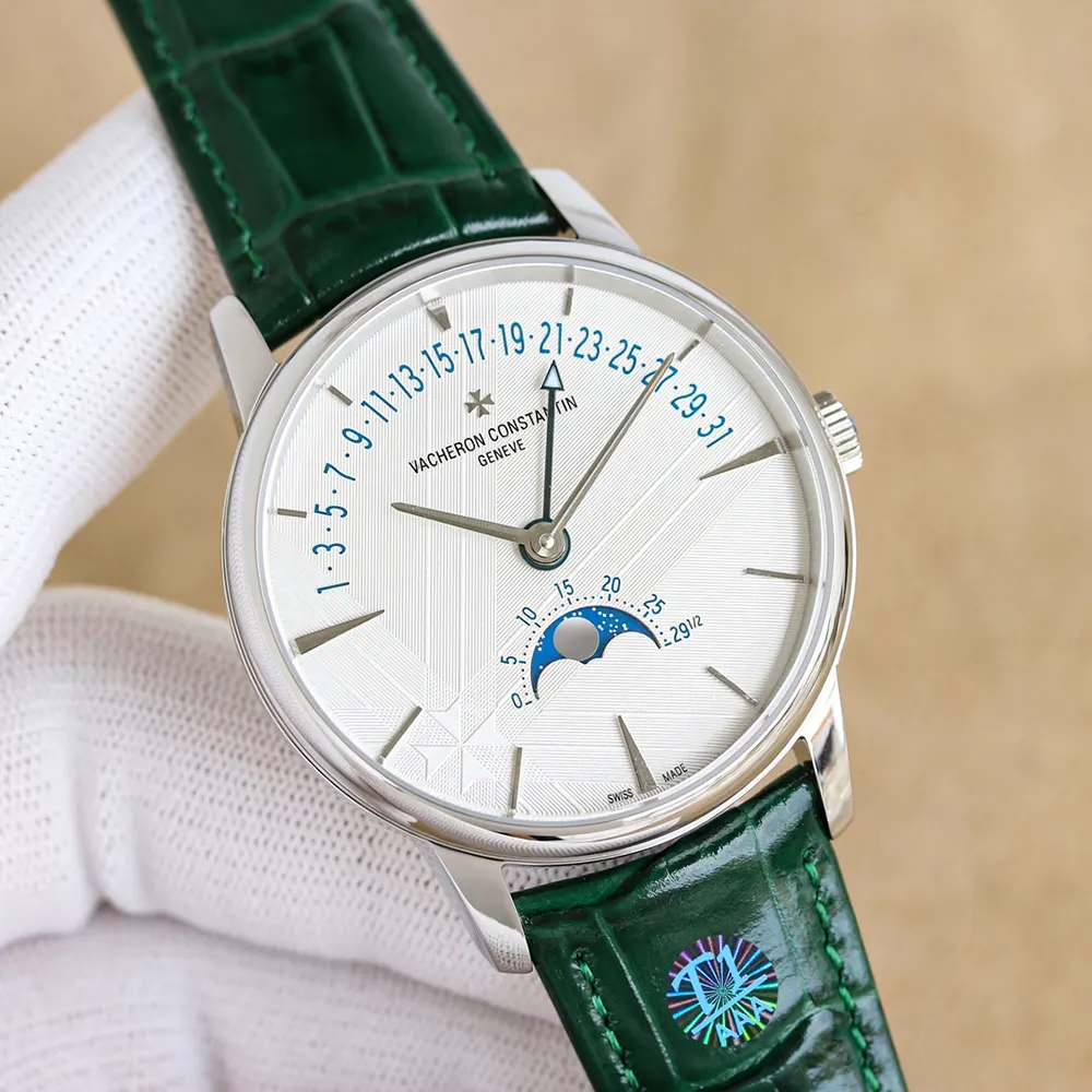 Vacheron Constantin Men Patrimony Moon Phase Retrograde Date 42.5 mm White Gold (3)