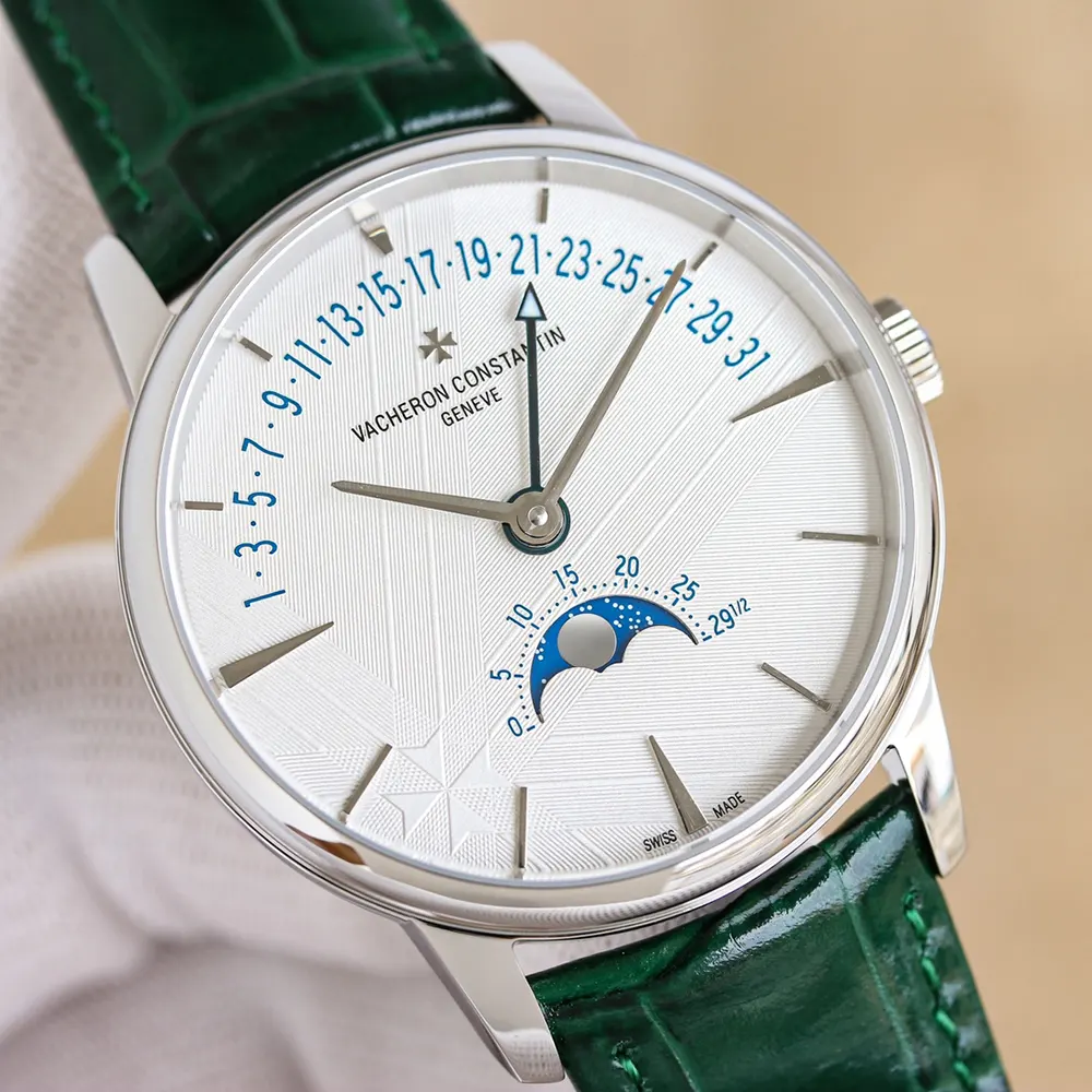 Vacheron Constantin Men Patrimony Moon Phase Retrograde Date 42.5 mm White Gold (4)