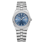 Vacheron Constantin Women Overseas Self-winding 33 mm Stainless steel and Denim Blue